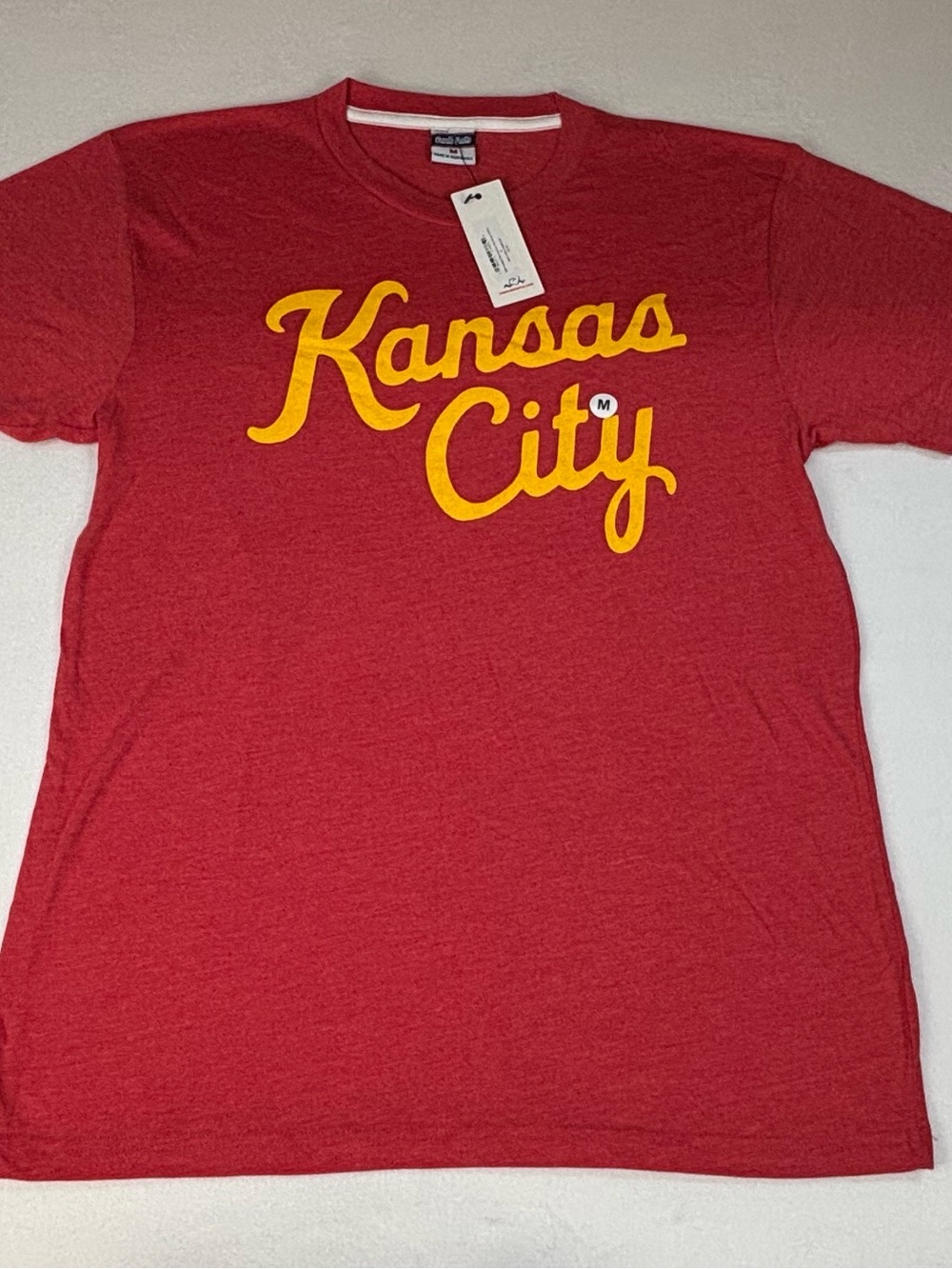 Kansas City Script Graphic Tee - Red & Yellow